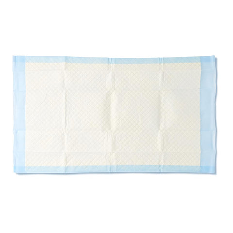 Medline Fluff and Polymer Underpad, Heavy Absorbency, 20.5" x 36", Blue, Quilted Breathable #MSC282110