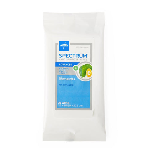 Medline Spectrum Hand Sanitizer Wipes with 70% Ethyl Alcohol