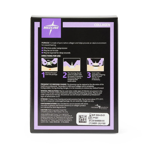 Puracol Collagen Wound Dressing, 1" x 1" inch