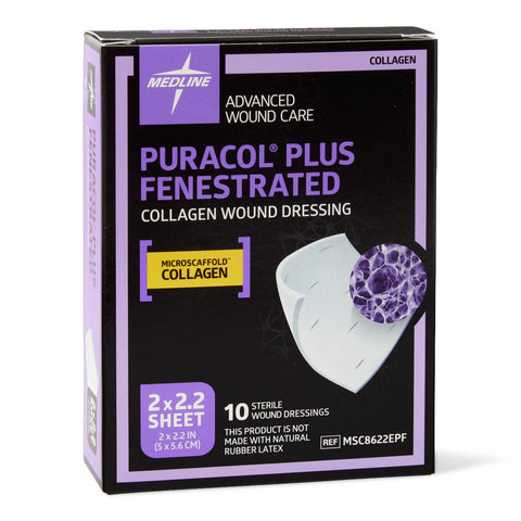 Puracol Plus Collagen Wound Dressing, 2" x 2.25" Fenestrated
