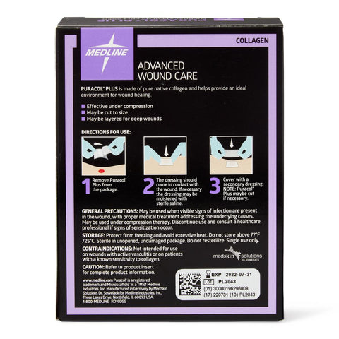 Puracol Plus Collagen Wound Dressing, 2" x 2.25" inch