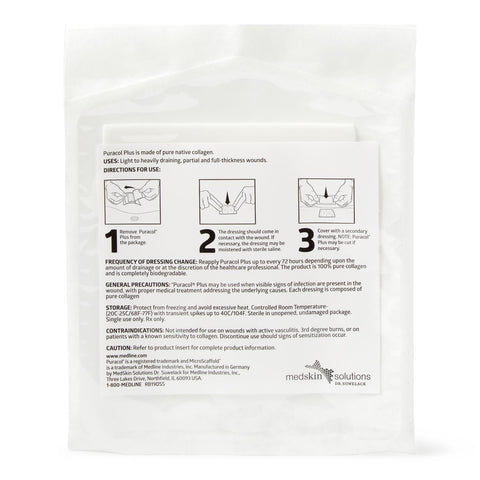 Puracol Plus Collagen Wound Dressing, 4.25" x 4.5" Fenestrated