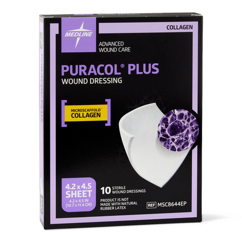 Puracol Plus Collagen Wound Dressing, 4.25" x 4.5" inch