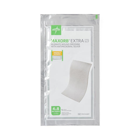 Maxorb Extra Ag+ CMC/Alginate Dressings, 4" x 8" inch