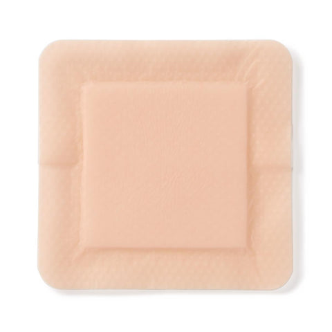 Medline Foam Dressing Optifoam® Gentle EX 4 X 4 Inch With Border Waterproof Backing Silicone Face and Border Square Sterile #MSCEX44EP