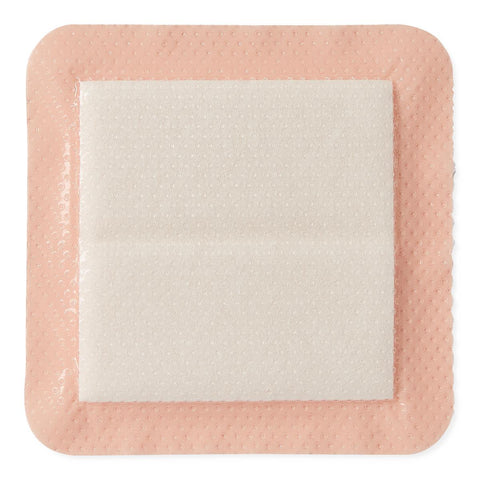 Medline Silicone Foam Dressing Optifoam® Gentle EX 5 X 5 Inch With Border Film Backing Silicone Face Square Sterile #MSCEX55EP