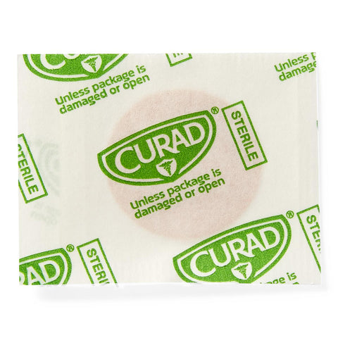Adhesive Spot Bandage Curad® 7/8 Inch Plastic Round Tan Sterile