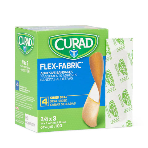 Adhesive Strip Comfort Cloth® Fabric Rectangle Tan Sterile