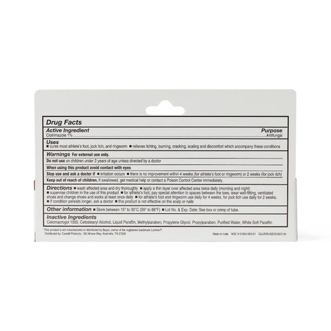 CareAll Clotrimazole Antifungal 1% Cream, 1 oz. Tube