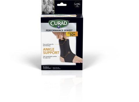 CURAD Neoprene Open Heel Ankle Support, Seniors