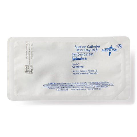 Medline Catheter Suction Tray with Latex Glove, 14 Fr #DYND41982