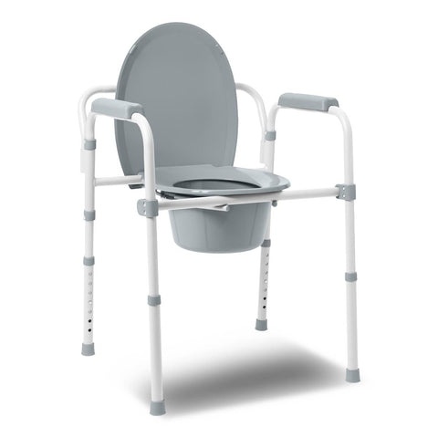 Medline 3-in-1 Folding Aluminum Elongated Commode #G1-505LX1