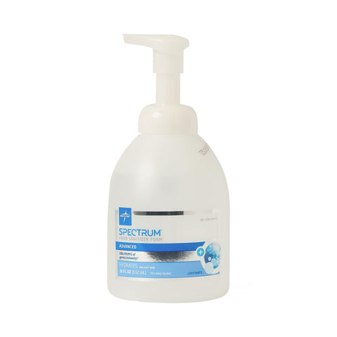 Medline Spectrum Advanced 70% Ethyl Alcohol Foaming Hand Sanitizer, 18 oz