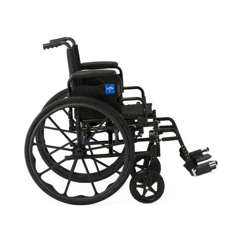 Medline Guardian K4 18" Wide Wheelchair with Desk-Length Arms and Swing-Away Footrests #K4186N24S