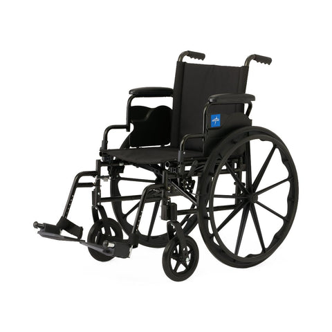 Medline Guardian K4 16" Wide Wheelchair with Desk-Length Arms and Swing-Away Footrests #K4166N24S