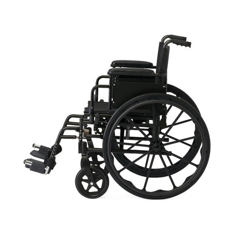 Medline Guardian K4 18" Wide Wheelchair with Height-Adjustable Desk-Length Arms and Swing-Away Footrests #K4186N34S