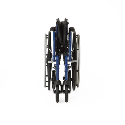 Medline Hybrid 2 Transport Wheelchair with Removable Desk-Length Arms and Swing-Away Footrests, 300 lb. Weight Capacity, 18" Width  #MDS806250H2