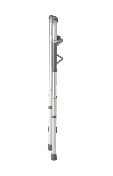 Medline Two-Button Adult Walker, Folding, 1" Adjustable, 4 EA/CS
