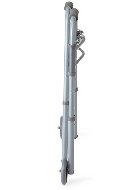 Medline 2-Button Folding Basic Steel Junior Walker with 5" Wheels, 4 EA/CS (#MDS86410JW54B)