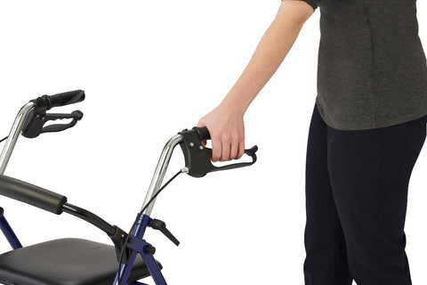 Medline Steel Rollator with 8" Wheels and Basket, Blue, Knockdown, 1 EA #MDS86860EBS8
