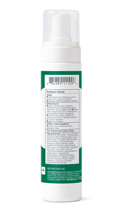 Medline Remedy Clinical No-Rinse Foam Cleanser, Scented