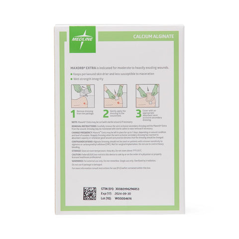 Maxorb Extra CMC / Alginate Dressings, 2" x 2" inch