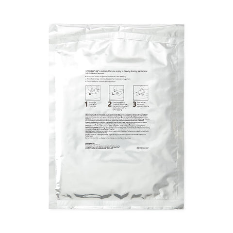 Opticell Ag+ Silver Antibacterial Gelling Fiber Wound Dressing, 8" x 12" inch