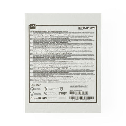 Medline Sterile Non-Conductive Suction Tubing with Scalloped Connectors, 1/4" x 10' #DYND50251