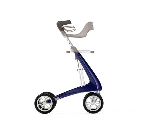 byACRE Carbon Fiber Rollator with 16.5" W x 24" H Regular Seat and Backrest, Blue, 1 EA   #BYA110MDB