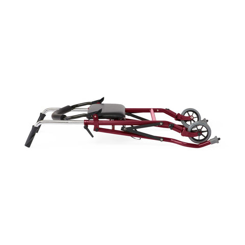 Medline 2-Wheel Steel Rollator with 5" Wheels, Burgundy, 1 EA (#RLT-600S-5BG)