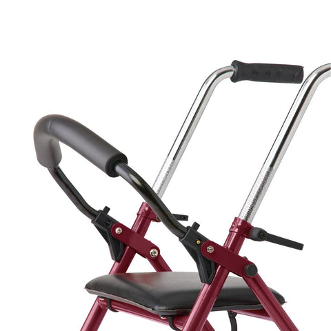 Medline 2-Wheel Steel Rollator with 5" Wheels, Burgundy, 1 EA (#RLT-600S-5BG)