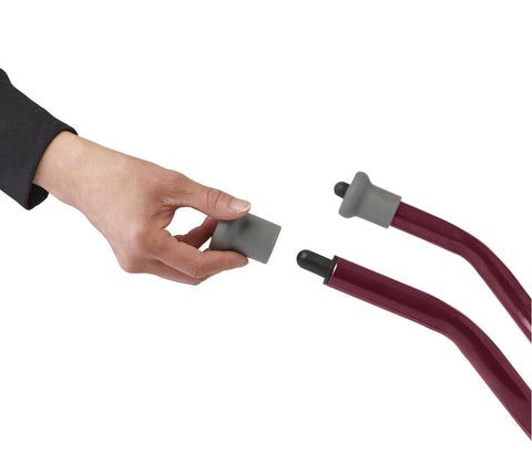 Medline 2-Wheel Steel Rollator with 5" Wheels, Burgundy, 1 EA (#RLT-600S-5BG)
