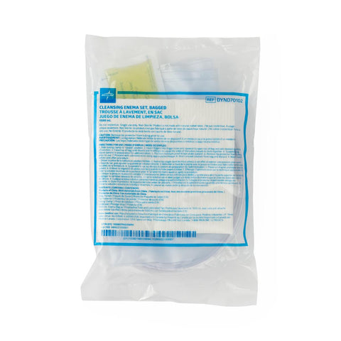 Medline Enema Bag Set with Slide Clamp, Polybag