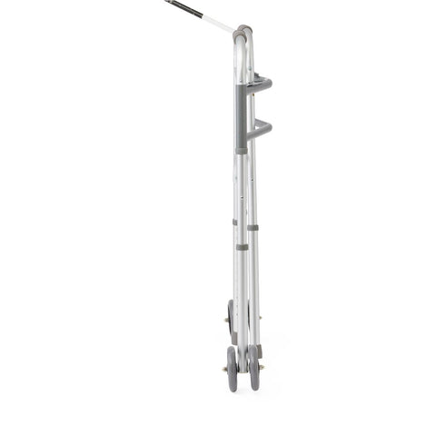 Medline Adult Bariatric Folding Walker, 2 Button, 500 lb. Capacity, Extra Wide, 5" Wheels, 1 EA (#MDS86410XWW)