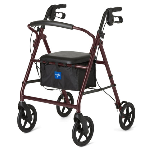 Medline Basic Rollator with 8" Wheels, 35.75" Height, 1 EA