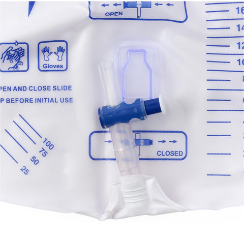Medline Urinary Drain Bag Anti-Reflux Valve OR Sterile 2,000 mL Vinyl #DYND25205