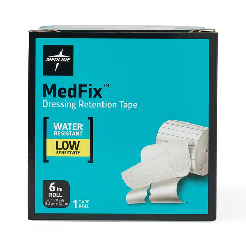 Dressing Retention Tape with Liner MedFix™ Water Resistant Nonwoven White NonSterile