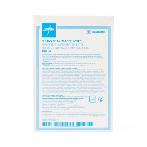 Medline Enema Bag Set with Slide Clamp, Boxed #DYND70100
