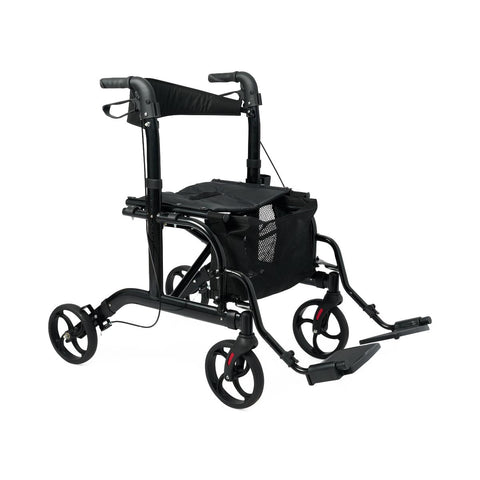 Medline Translator Combination Transport Chair and Rollator, 18" Wide Seat