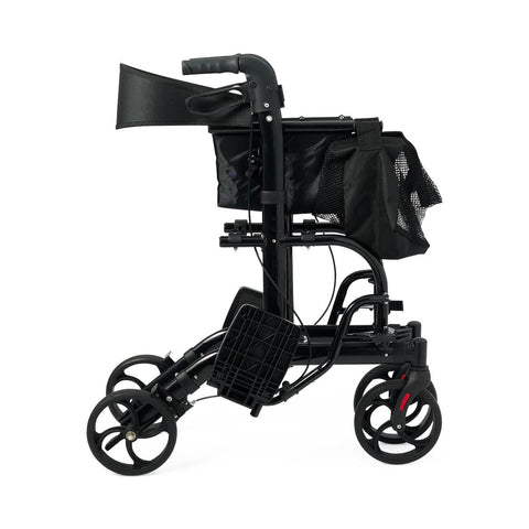 Medline Translator Combination Transport Chair and Rollator, 18" Wide Seat