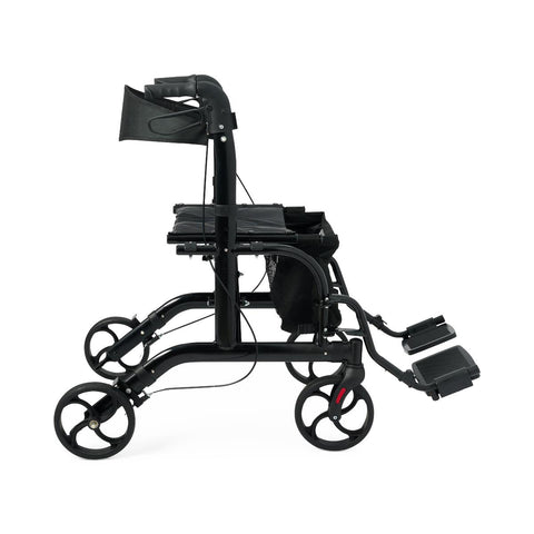 Medline Translator Combination Transport Chair and Rollator, 18" Wide Seat