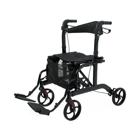 Medline Translator Combination Transport Chair and Rollator, 18" Wide Seat