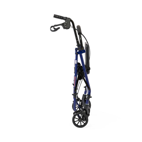 Medline Basic Steel Rollator with 6" Wheels, Blue, Knockdown, 1 EA #RLKD-150S-6B