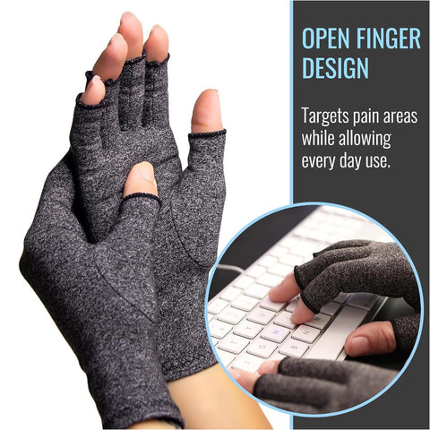 Heelbo Arthritis Gloves, Open Finger Design