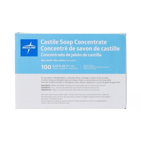 Medline Castile Soap Concentrate Packet, 0.33 fl. oz. (9.7 mL)