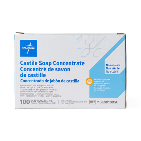 Medline Castile Soap Concentrate Packet, 0.33 fl. oz. (9.7 mL)