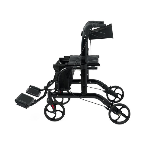 Medline Translator Combination Transport Chair and Rollator, 18" Wide Seat