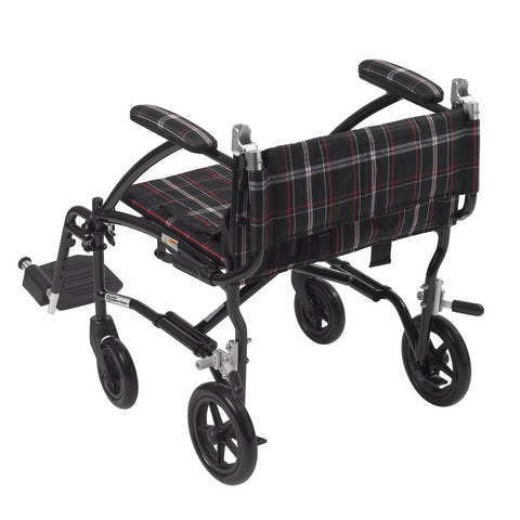 Drive Medical Fly-Lite Aluminum Transport Chair #DFL19-BLK/ DFL19-RD/ DFL19-BL