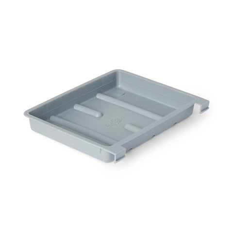 Medline Ridged Plastic Soap Dish with Ridges, Graphite, 3.75" x 2.75" x 0.5"
