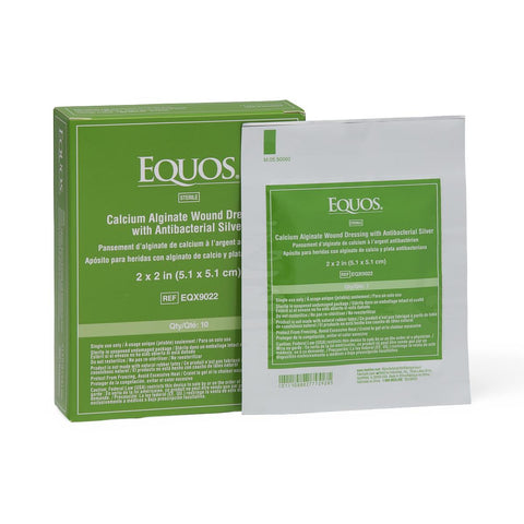 EQUOS Calcium Alginate Wound Dressing with Silver, 2" x 2" inch